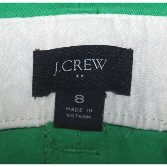 J Crew Shorts Womens Size 8 Green Flat Chino Cotton Casual 3" Inseam 34" Waist - Picture 4 of 7